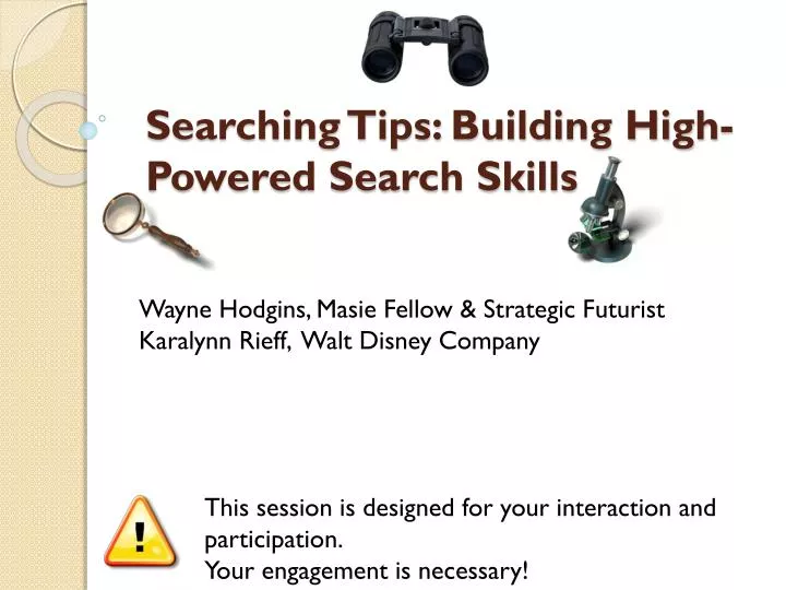 searching tips building high powered search skills