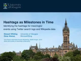 Hashtags as Milestones in Time