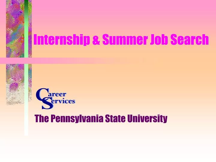 internship summer job search