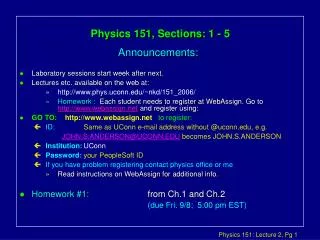 physics 151 sections 1 5