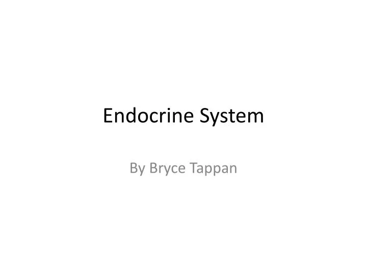 endocrine system