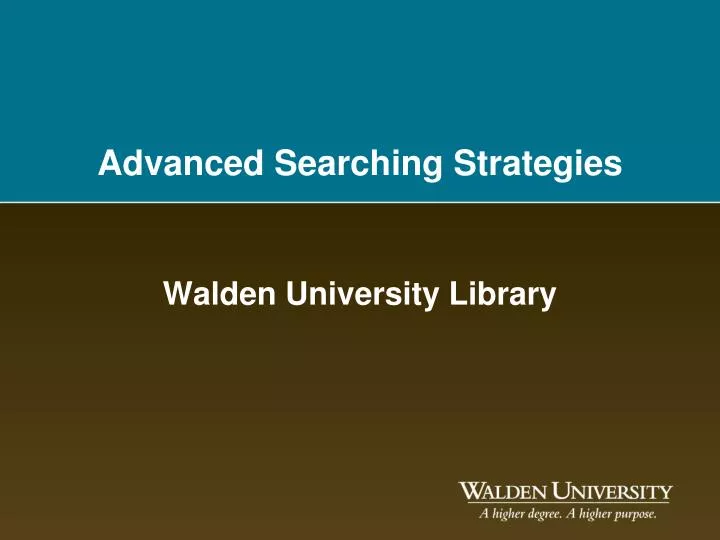 advanced searching strategies