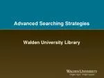Advanced Searching Strategies - slide 1