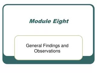 module eight