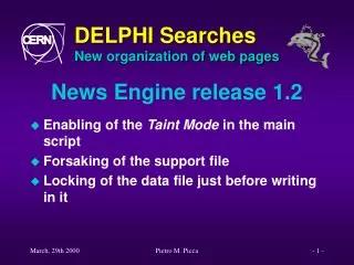 DELPHI Searches New organization of web pages