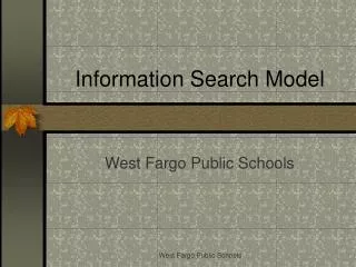 Information Search Model