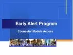 Early Alert Program - slide 1