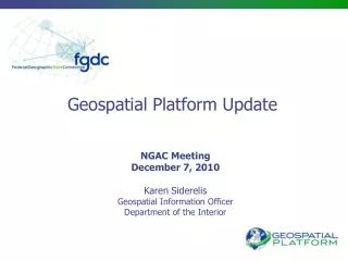 Geospatial Platform Update