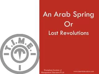 An Arab Spring Or Lost Revolutions