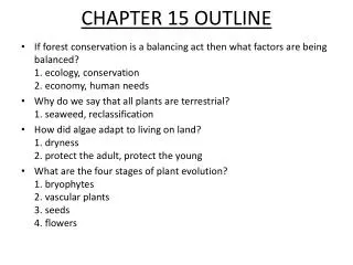 CHAPTER 15 OUTLINE