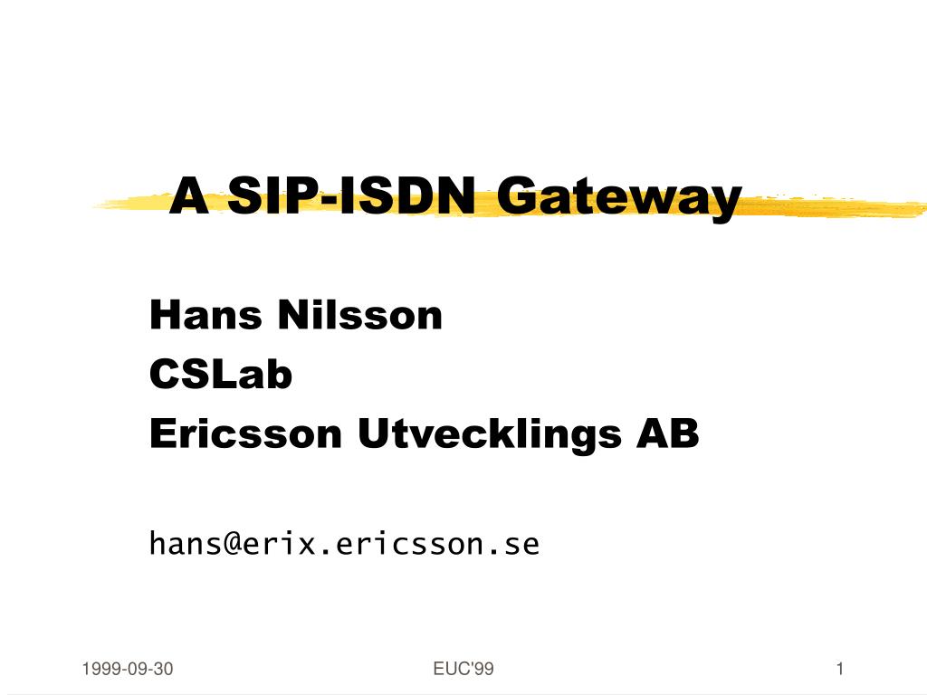 PPT - A SIP-ISDN Gateway PowerPoint Presentation, free download - ID ...