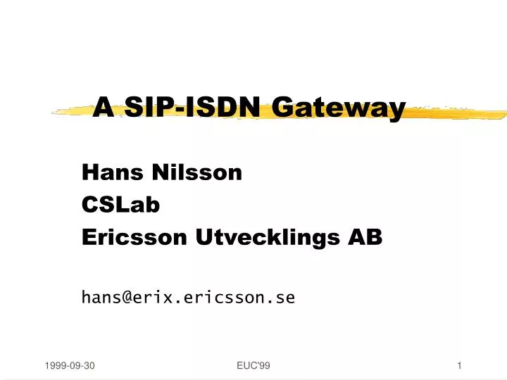 a sip isdn gateway