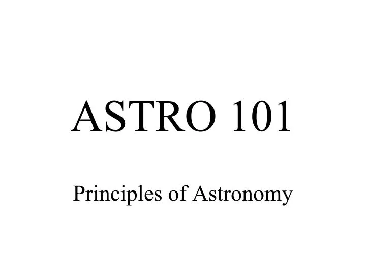 astro 101