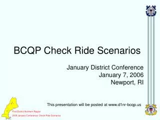 BCQP Check Ride Scenarios