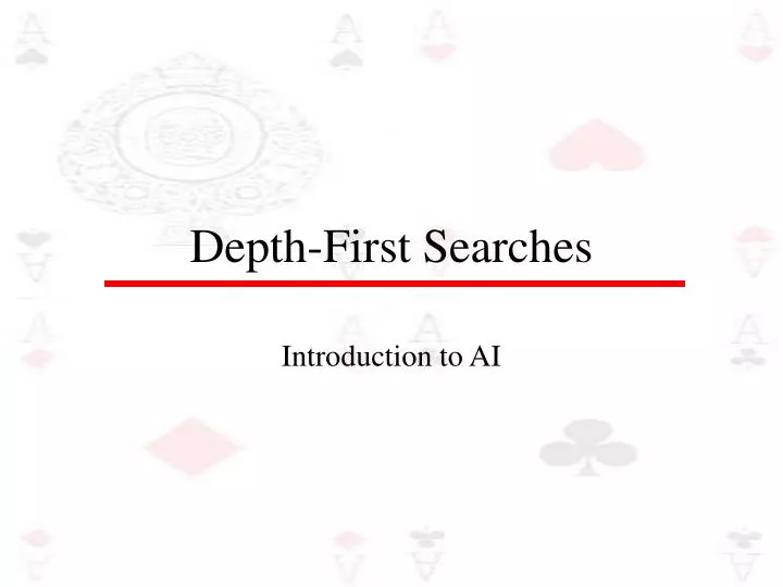 depth first searches