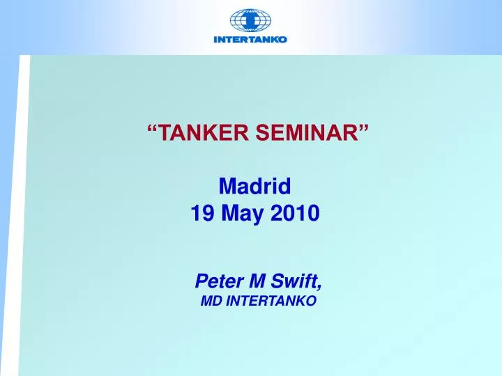tanker seminar madrid 19 may 2010