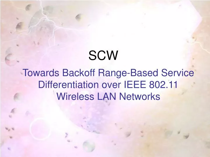 towards backoff range based service differentiation over ieee 802 11 wireless lan networks