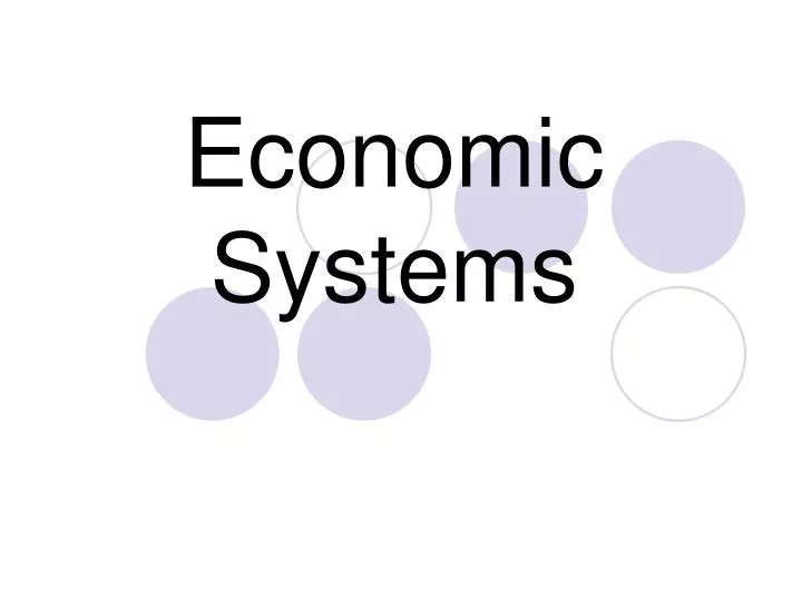 economic systems