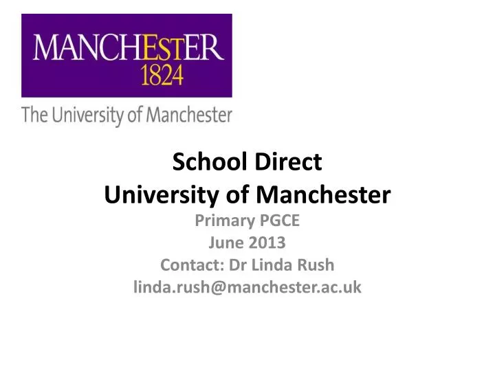 school direct university of manchester