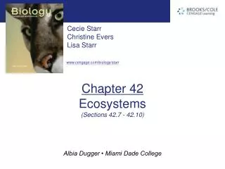 Chapter 42 Ecosystems (Sections 42.7 - 42.10)