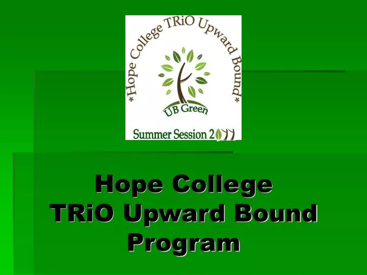 hope college trio upward bound program