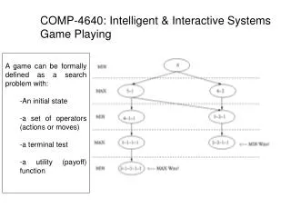 COMP-4640: Intelligent &amp; Interactive Systems Game Playing
