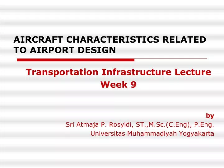 aircraft characteristics related to airport design