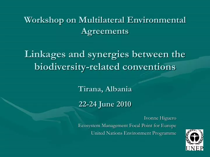 ivonne higuero ecosystem management focal point for europe united nations environment programme