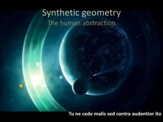 Synthetic geometry