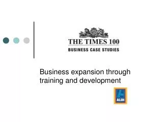 Business expansion through training and development