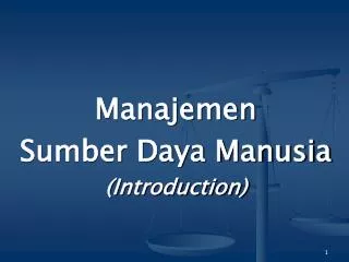 manajemen sumber daya manusia introduction
