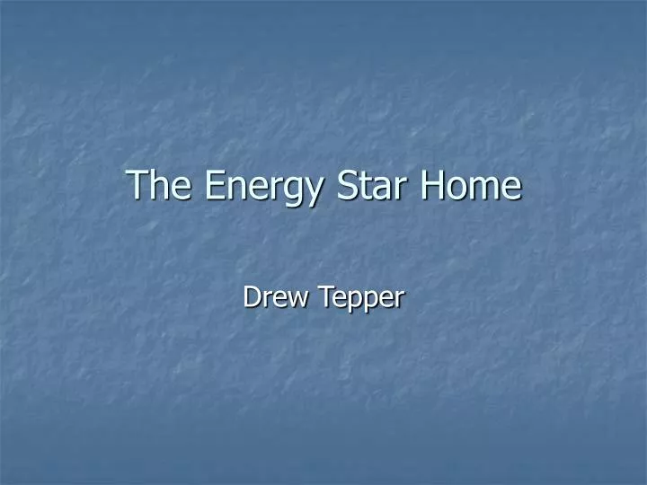 the energy star home
