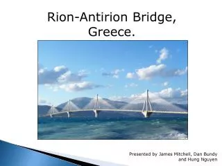 Rion-Antirion Bridge, Greece.