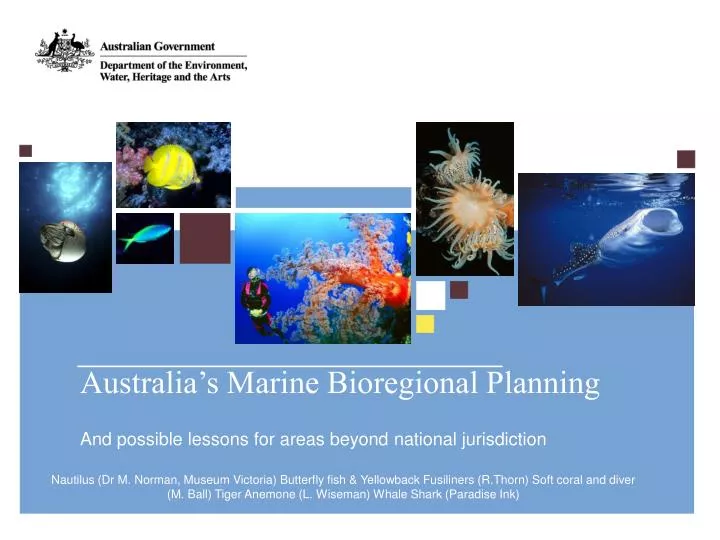 australia s marine bioregional planning