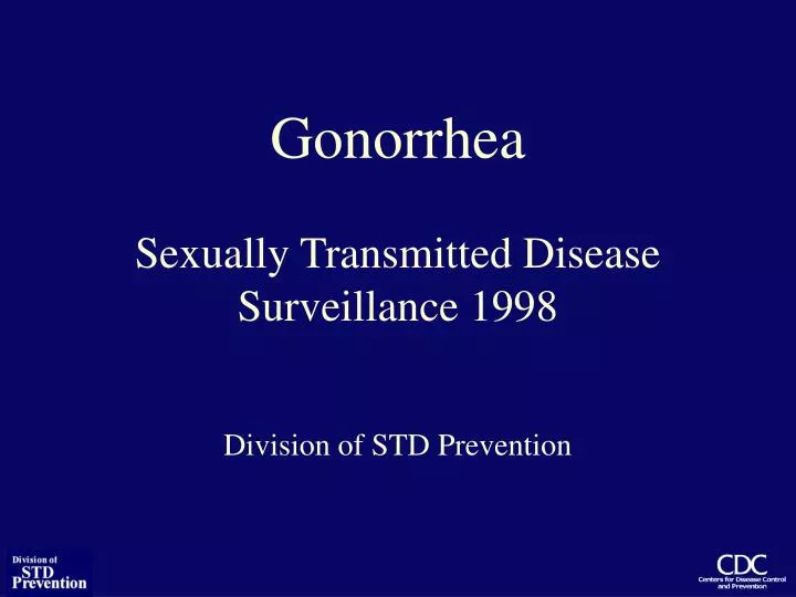 gonorrhea sexually transmitted disease surveillance 1998