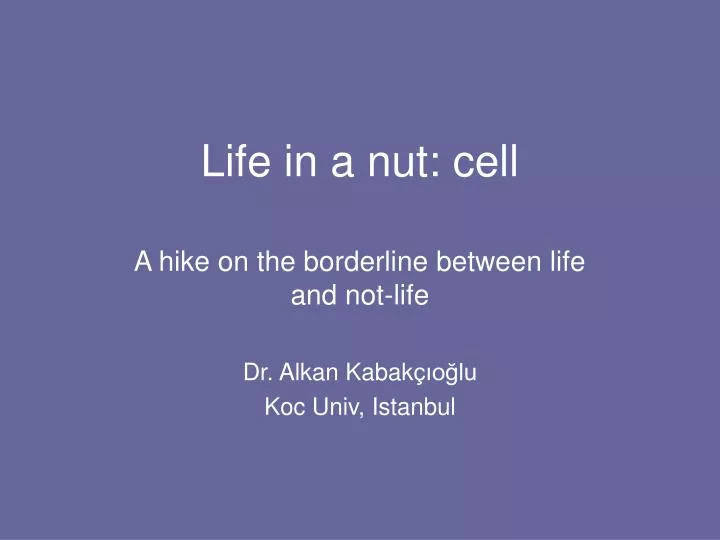 life in a nut cell