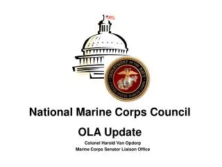 Colonel Harold Van Opdorp Marine Corps Senator Liaison Office