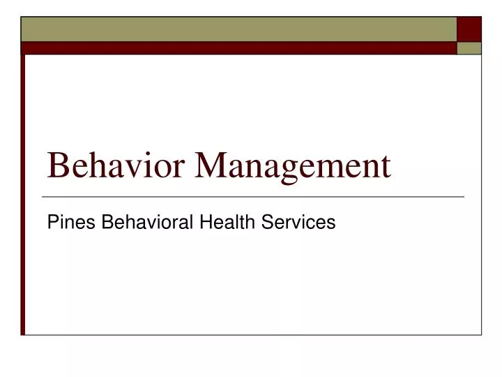 behavior management