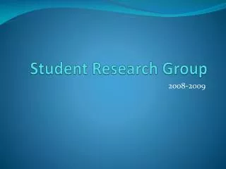 Student Research Group