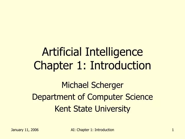 artificial intelligence chapter 1 introduction