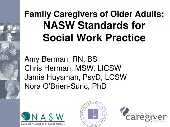 family caregivers of older adults nasw standards for social work practice