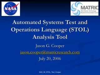Automated Systems Test and Operations Language (STOL) Analysis Tool