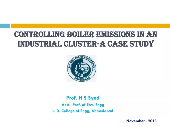 controlling boiler emissions in an industrial cluster a case study