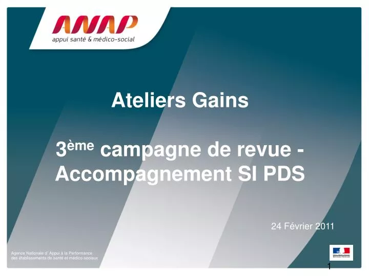 ateliers gains 3 me campagne de revue accompagnement si pds