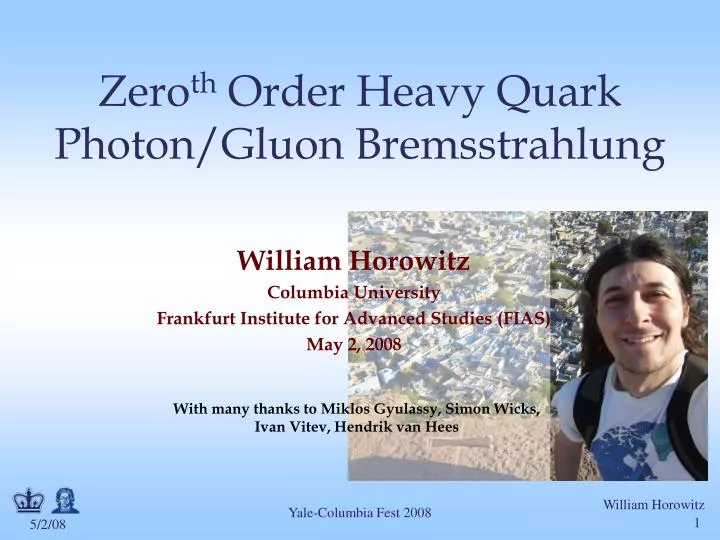 zero th order heavy quark photon gluon bremsstrahlung