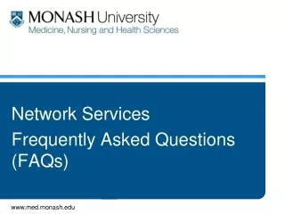 Network Services Frequently Asked Questions (FAQs)