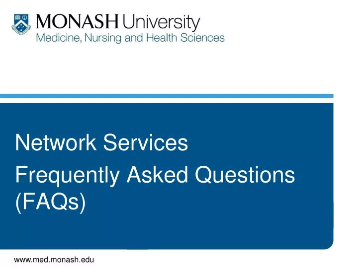 network services frequently asked questions faqs