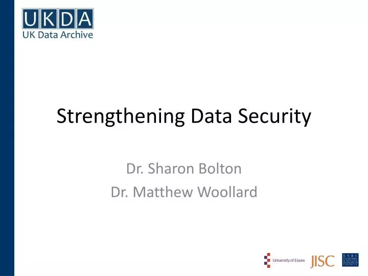 strengthening data security