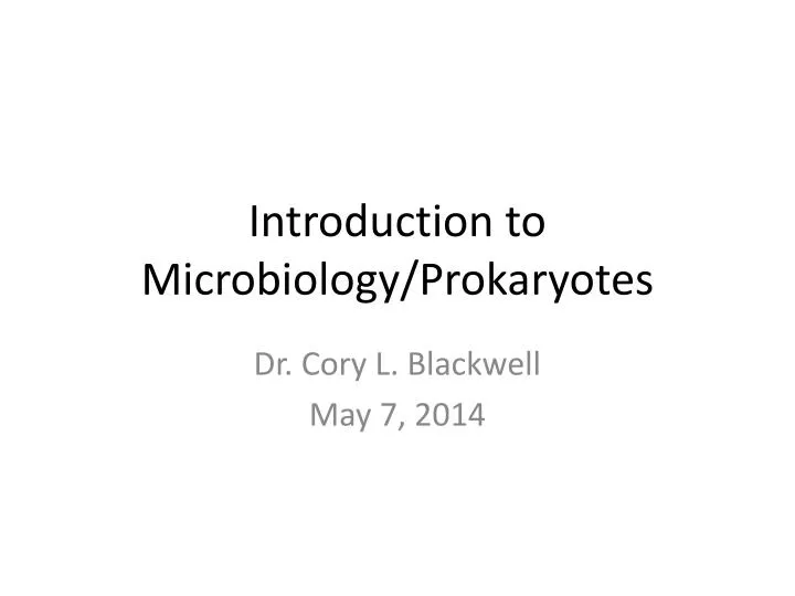 introduction to microbiology prokaryotes