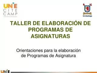 taller de elaboraci n de programas de asignaturas